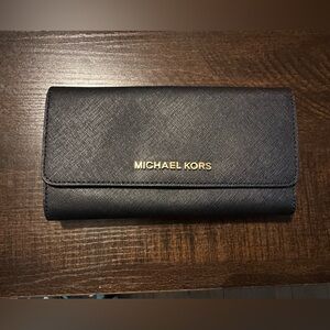 Michael Kors Black Saffiano Leather Clutch